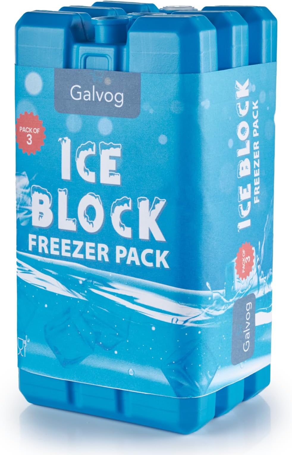 Ice Packs/Freezer Blocks 200mlx3 for Cool Boxes/Lunch Bags - Reusable Slim with Advance Cooling Technology Stays Cool for Longer Hours - for Picnic Camping Beach Trip