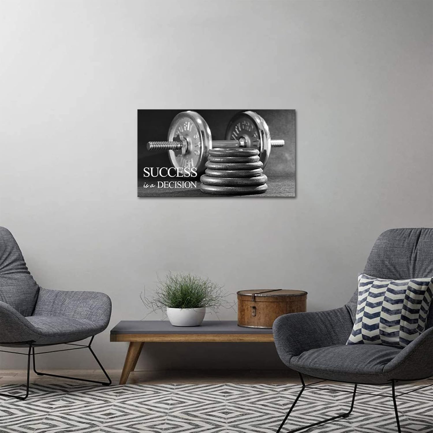 YeiLnm Workout Pictures for Home Gym Room Canvas Motivational Wall Decor 20"x36"