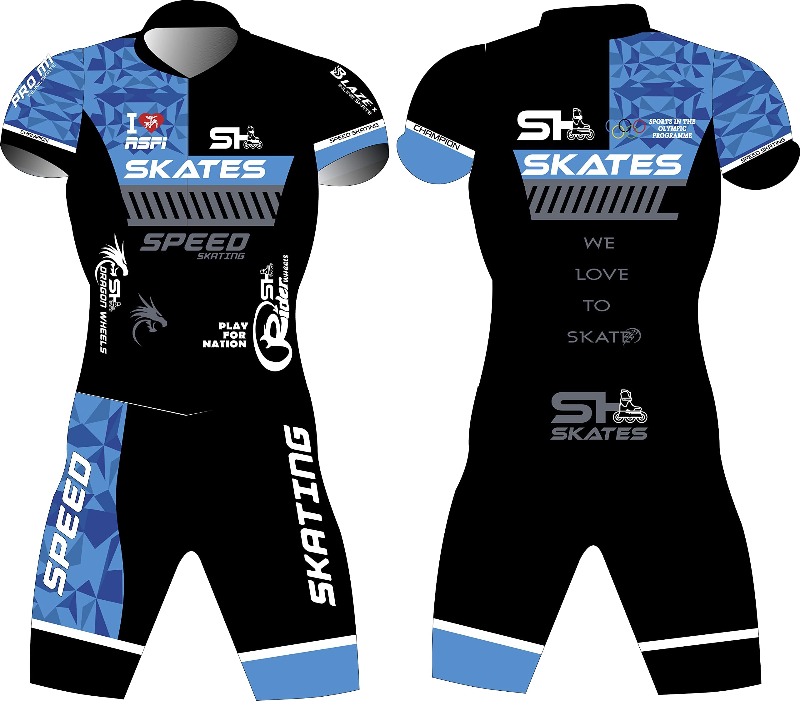 Sh Skinsuit for Cycling and Speed Skating Full Sublimation-image-33