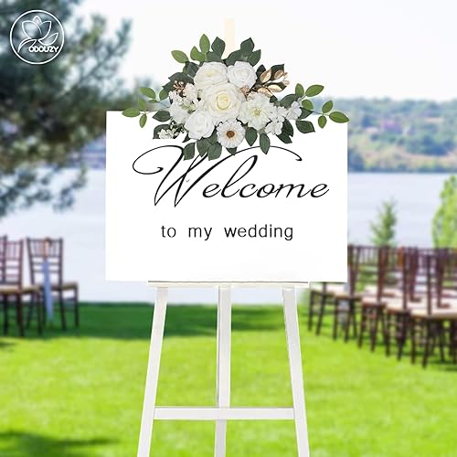 Miniatura 8 de Flores de Arco de Boda, Decoración de Arco de Flores Artificiales, 2 piezas Arreglo de Flores Artificiales para Decoración de Boda Recepción Telón