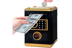 Upgrade Electronic Piggy Bank for Kids,Touch Screen Money Bank