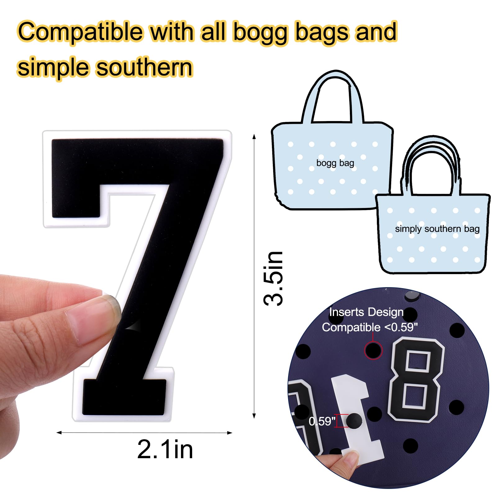 Mity rain Number for Bogg Bag (7-)