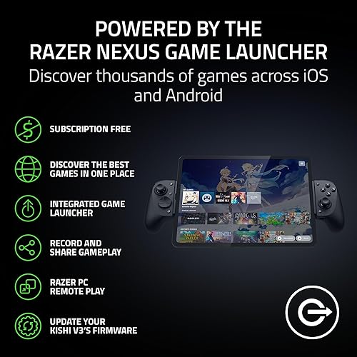 Miniatura 7 de Razer Kishi V3 Pro XL Gaming Controller for iPad & Android Tablets up to 13": Full Sized TMR Thumbsticks - Dual Back Buttons - Wired & Remote Play