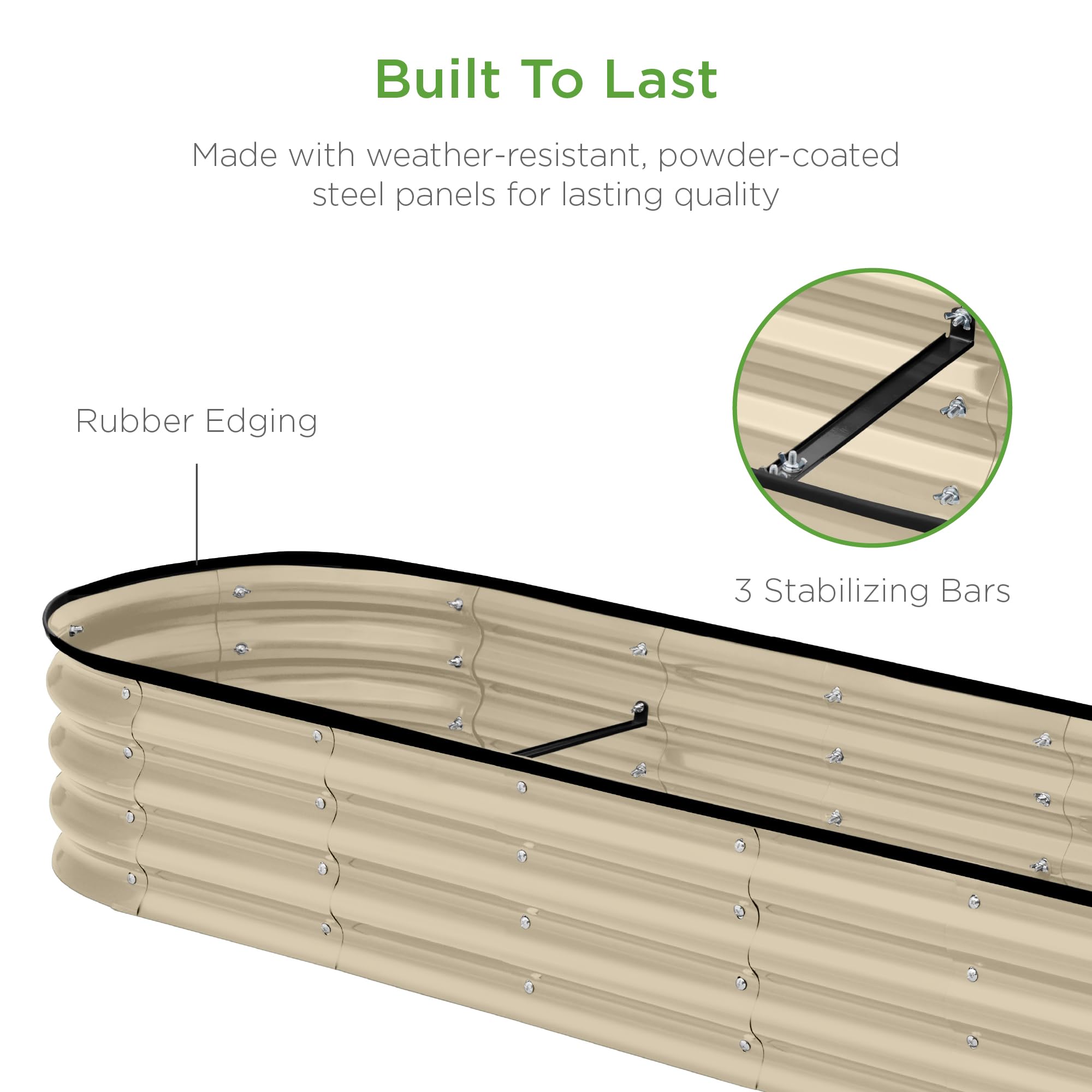 Jardinière Surélevée En Métal - 232 X 113,5 X 30 Cm - En Tôle