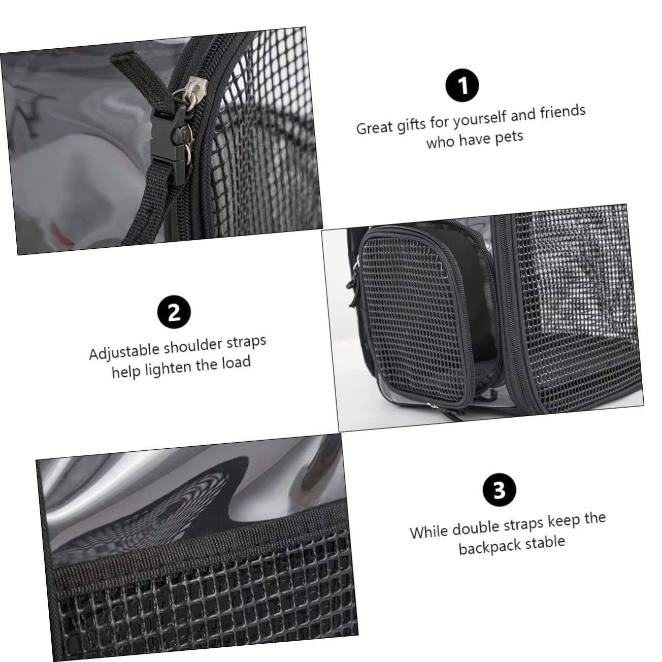 TOYANDONA Zaino per Animali Domestici Portatile per Gatti da Trasportare all Aperto Design Curato nei Minimi Dettagli Facile da Usare per Gite e Viaggi