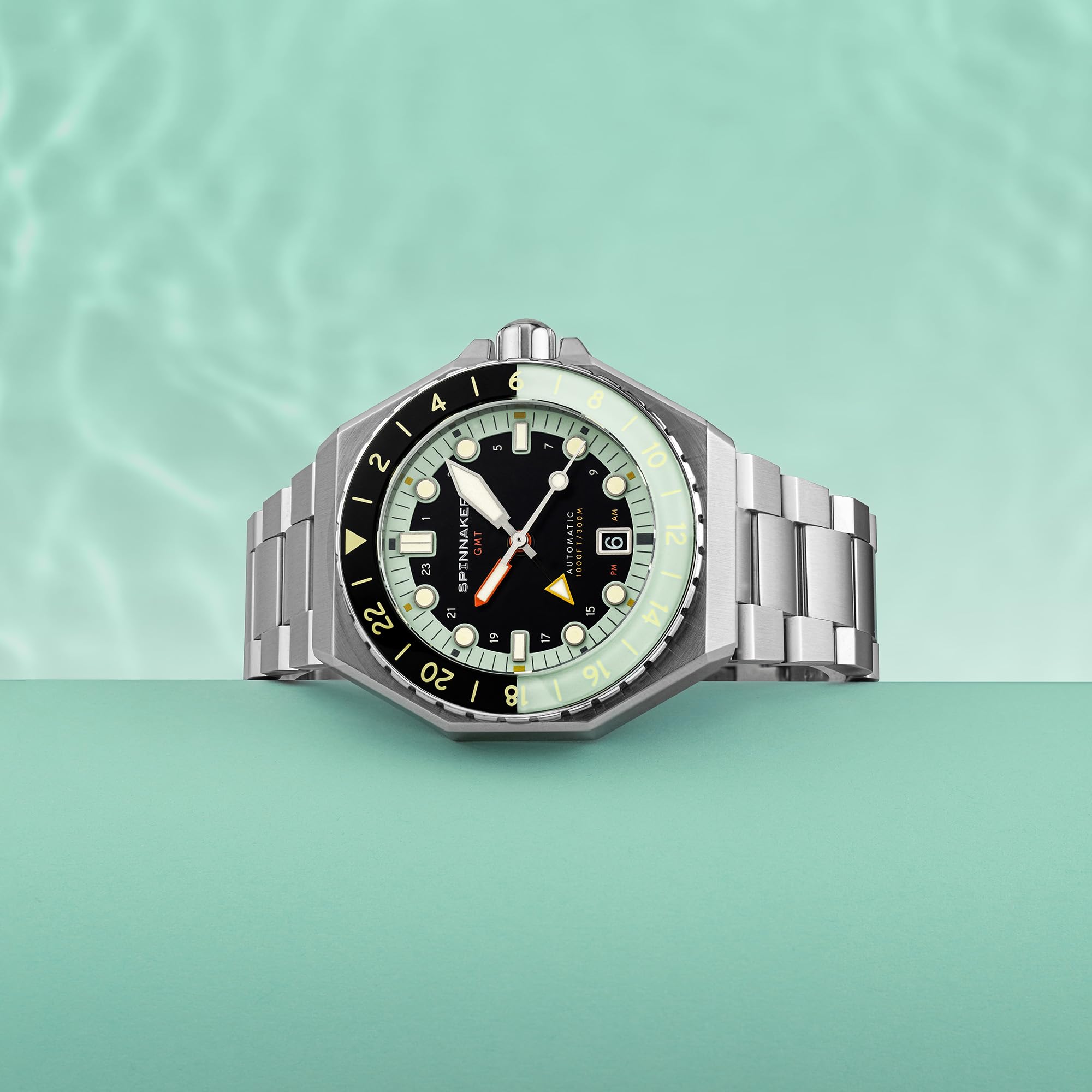 Spinnaker Dumas GMT Automatikuhr für Herren, 43 mm, massives Edelstahlarmband, SP-5119