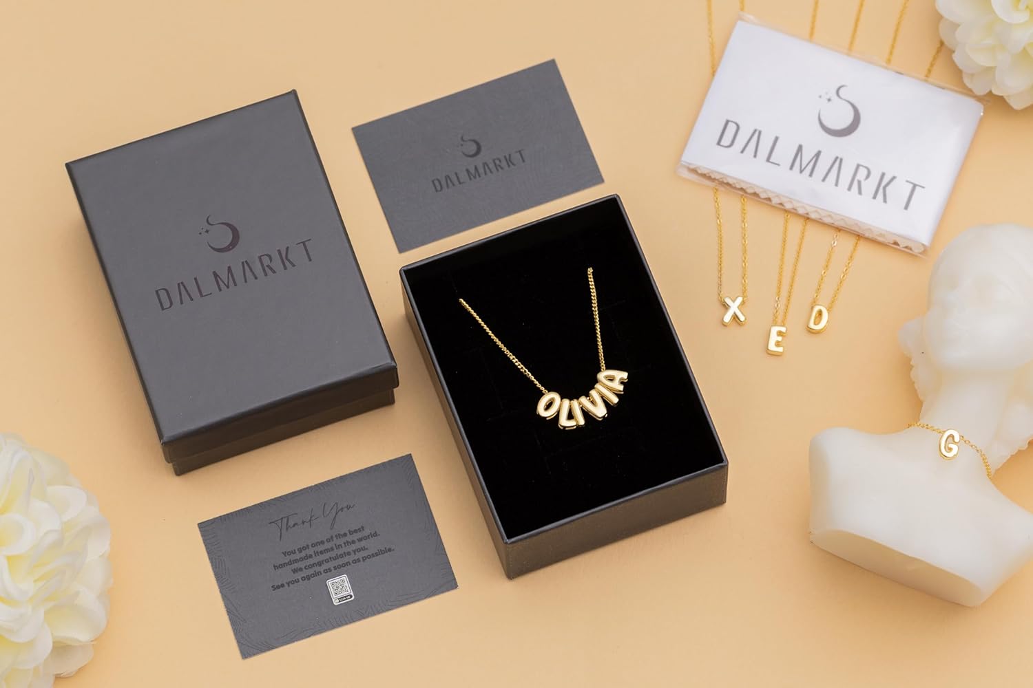 Bubble Letter Necklace Gold | Non Tarnish Thin 14K Initial Necklaces for Women Dainty Pendant - Personalized Charm Minimalist Name Jewelry for Teens, Trendy Birthday Gifts, Her, Mom, Sister, Girls - Image 6