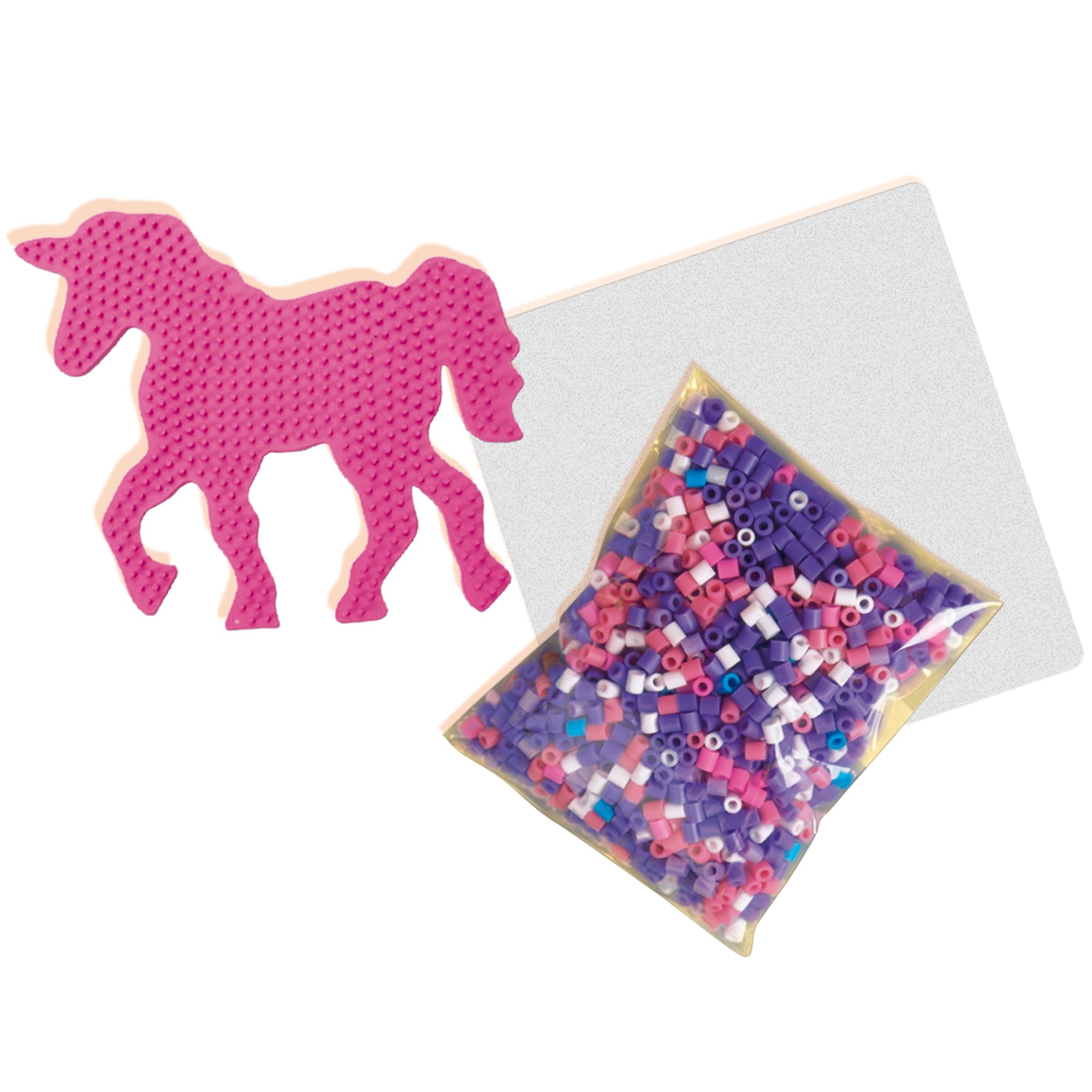 Set De Cuentas Para Planchar De Caballos De Fantasía – 1200 Piezas Con Efecto Brilla En La Oscuridad – Tablero Y Papel Incluidos – Manualidades Para Niños