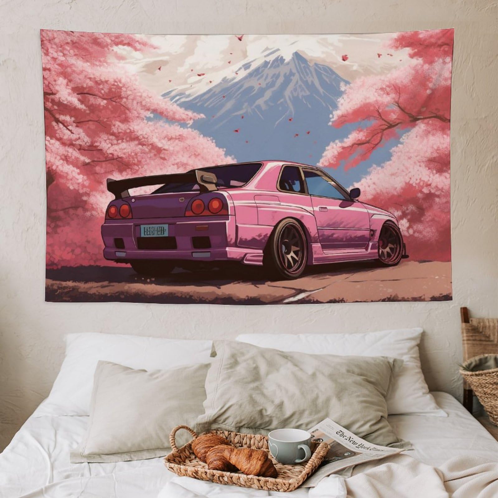 FeoYoed Car Tapestry Wall Hanging Decor Wall Art for Bedroom
