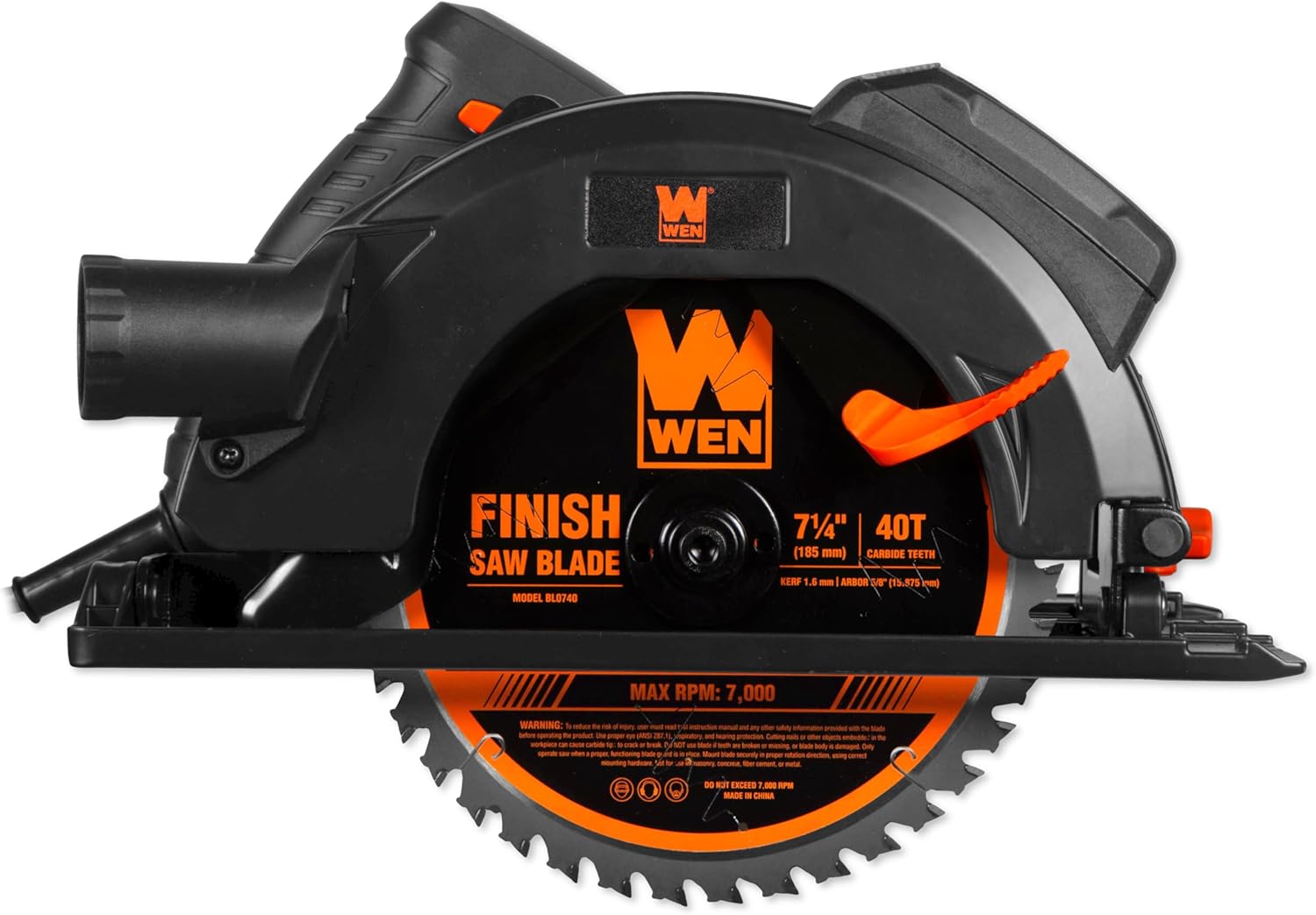 WEN 15-Amp 7.25-Inch Sidewinder Circular Saw with Laser and 2.6-Inch Cutting Depth (CT1525)