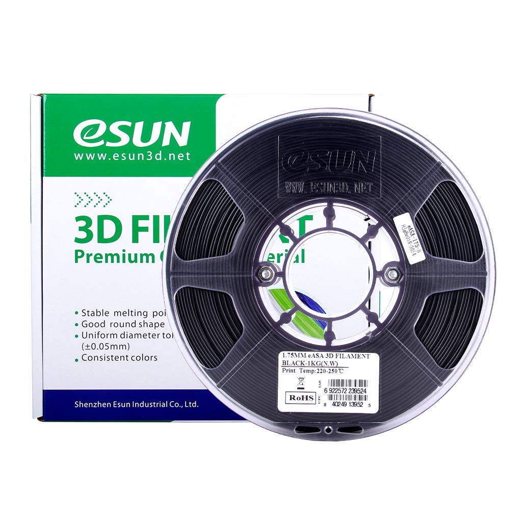 Black Friday - 70% OFF eSUN 1.75mm eASA ASA 3D Printer Filament 1KG Spool, 1KG Black Review Product eSUN 1.75mm eASA ASA 3D Printer Filament 1KG Spool, 1KG Black