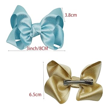 3 Inch Baby Girl Hair Bows Clips Hairpin Headwear Little Teen Toddler Girls Kids Teens Toddlers Hair Accessories - Set of 2 (Deep Brown)