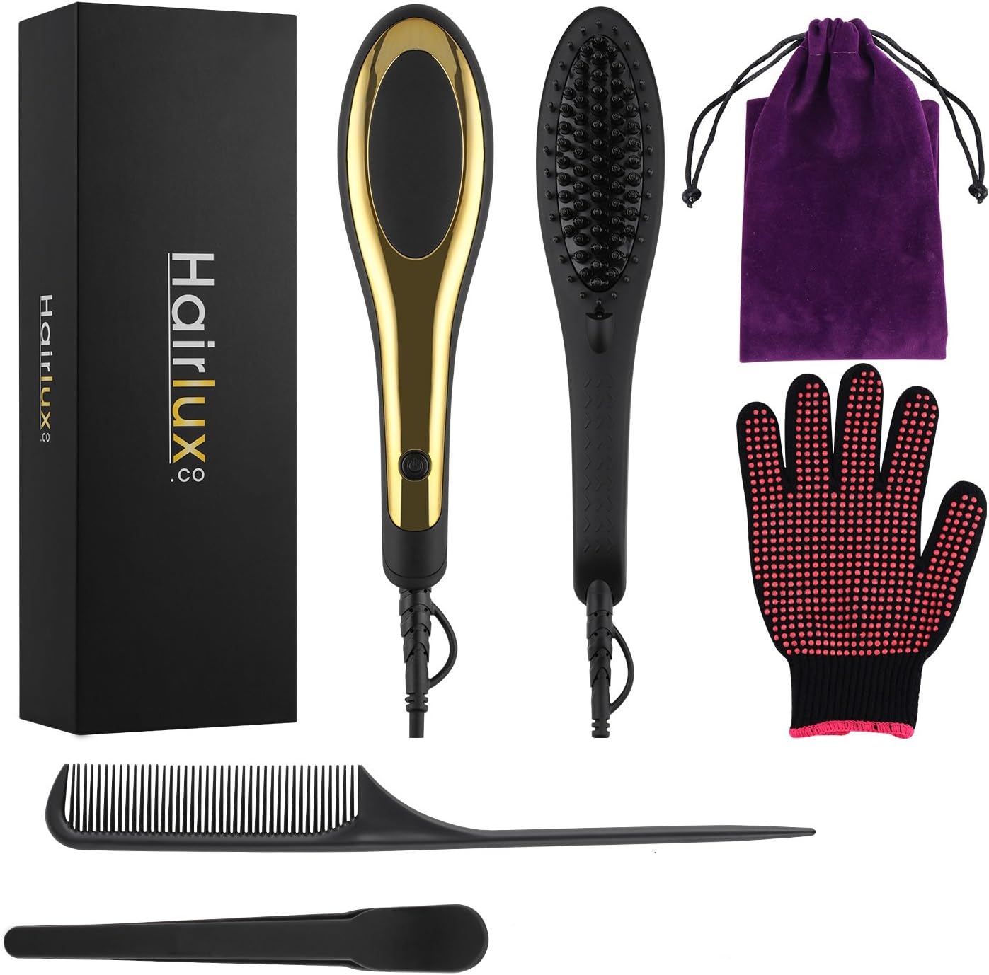 hair straightening brush,Ionic Ceramic Anti Scald Auto Lock Adjustable Temperature Fast Natural Straight Hair Styling,Professional best long hair straightener Comb