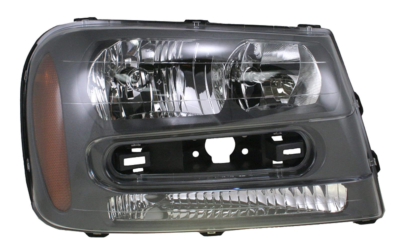TRQ Passenger Side Headlight Assembly Compatible with 2002-2009 Chevrolet Trailblazer 2002-2006 Trailblazer EXT With Full Width Grille Bar GM2503213