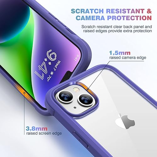 Miniatura 889 de Diaclara - Funda diseñada para iPhone 14 Pro Max, resistente, de cuerpo completo, con protector de pantalla sensible al tacto y antiarañazos + Blanco