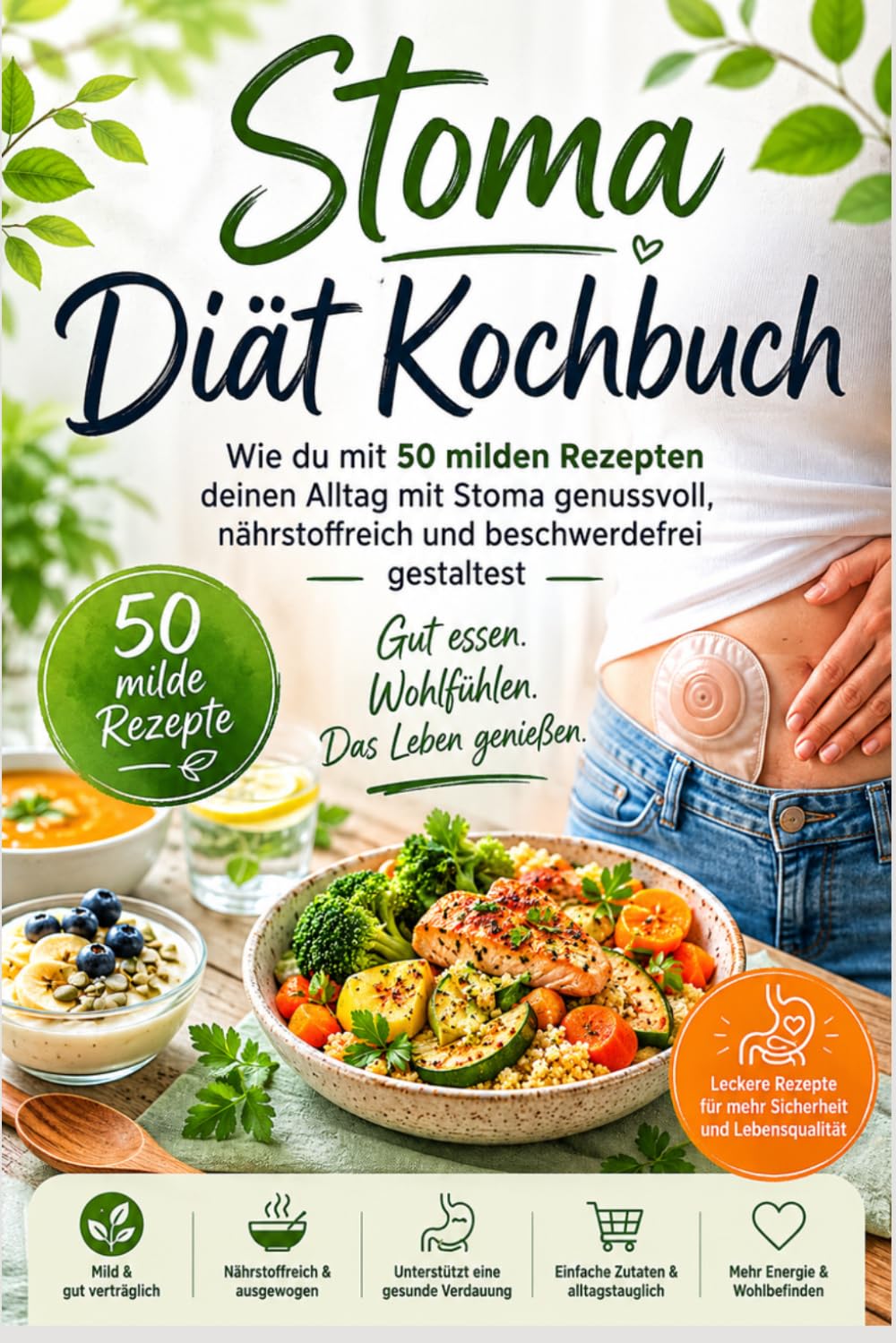 Stoma Diät Kochbuch: Wie du mit 50 milden Rezepten deinen Alltag mit Stoma genussvoll, nährstoffreich und beschwerdefrei gestaltest