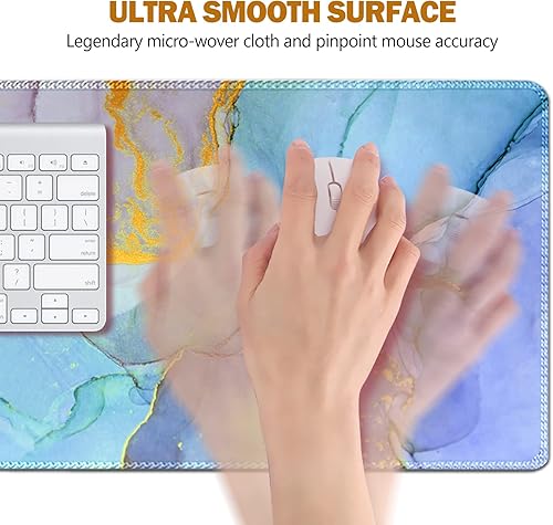 Miniatura 3 de AIMSA - Alfombrilla de mouse grande para juegos, extendida con borde cosido, alfombrilla de mouse para teclado XL, base de goma antideslizante, 31.5