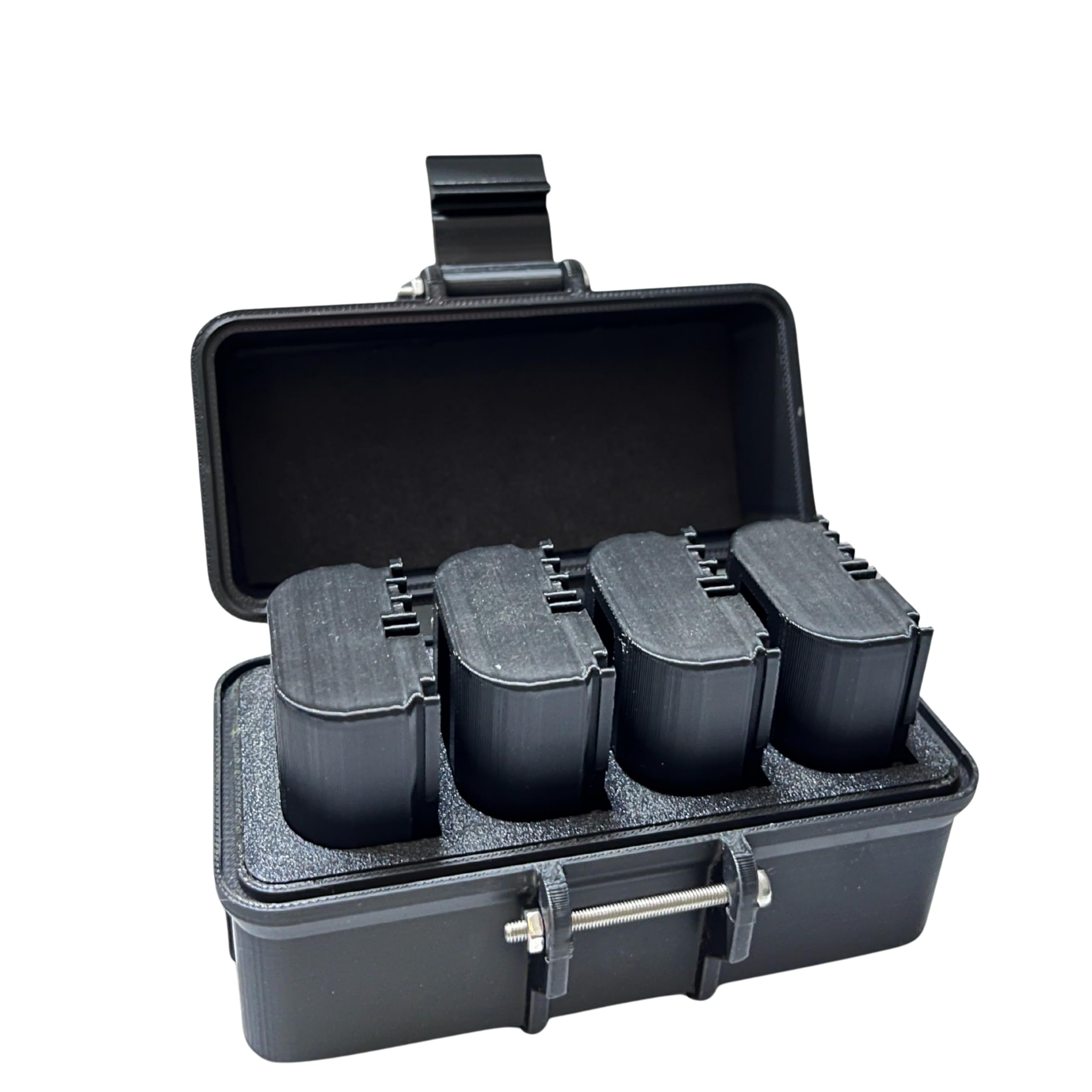 Hard Protective Carrying Case for LPE6 Battery, Black, with Foam Insert, Holds 4 Batteries-picture-25