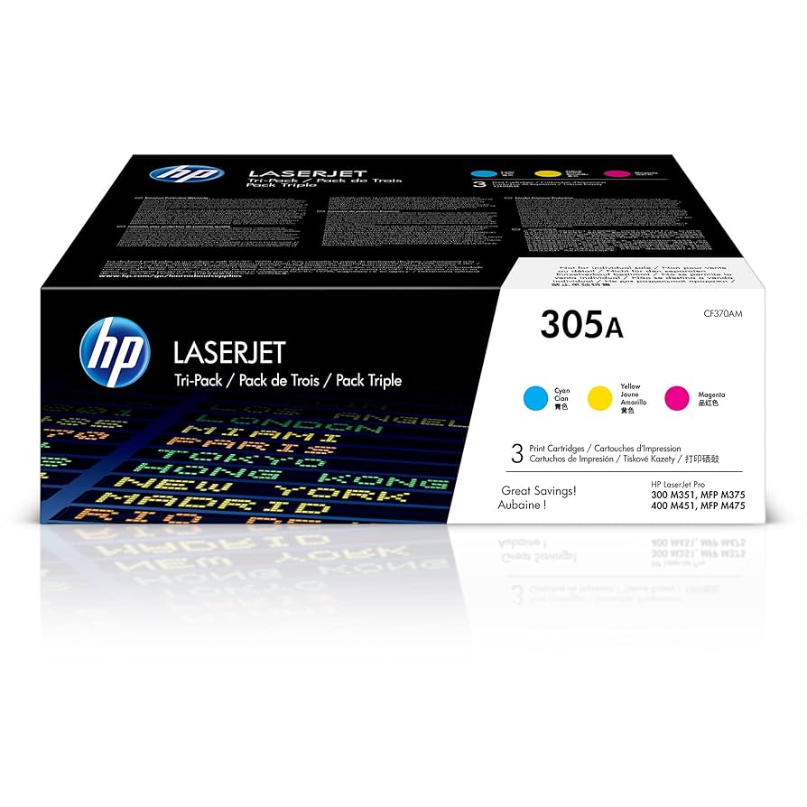 Amazon.com: HP 305A Cyan, Magenta, Yellow Toner Cartridges