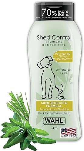 WAHL Champú para mascotas Shed Control para desprendimiento de perros y caspa  citronela, salvia, avena y aloe para abrigos y piel saludables  24 disponible en Yaxa Colombia