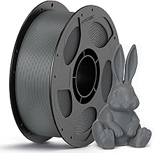 ANYCUBIC PETG Filament 1.75mm, 3D Printer Filament, Dimensional Accuracy +/- 0.02mm, Exceptional Toughness, Print with Most FDM 3D Printers, 1KG Reusable Spool, Texture Gray