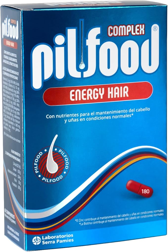 Pilfood Energy: Tratamiento Intensivo Anticaída con Biotina, Zinc y Vitaminas para Cabello