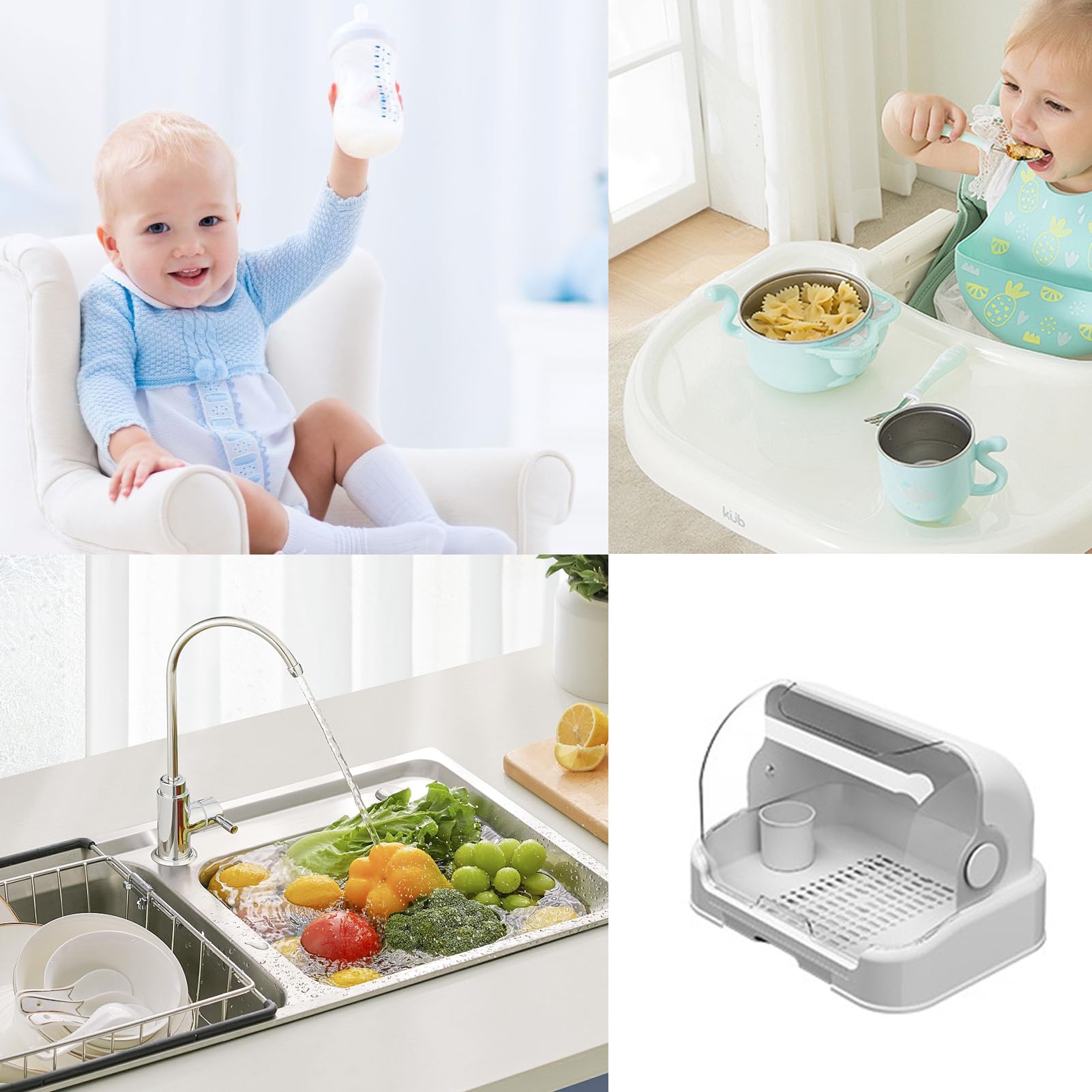 Aufbewahrungsbox für Babyflaschen, tragbare Aufbewahrungsbox für | Babyflaschen, langlebige Aufbewahrungsbox für Babyflaschen für Kleinkinder, Organizer zum Trocknen von Babyflaschen