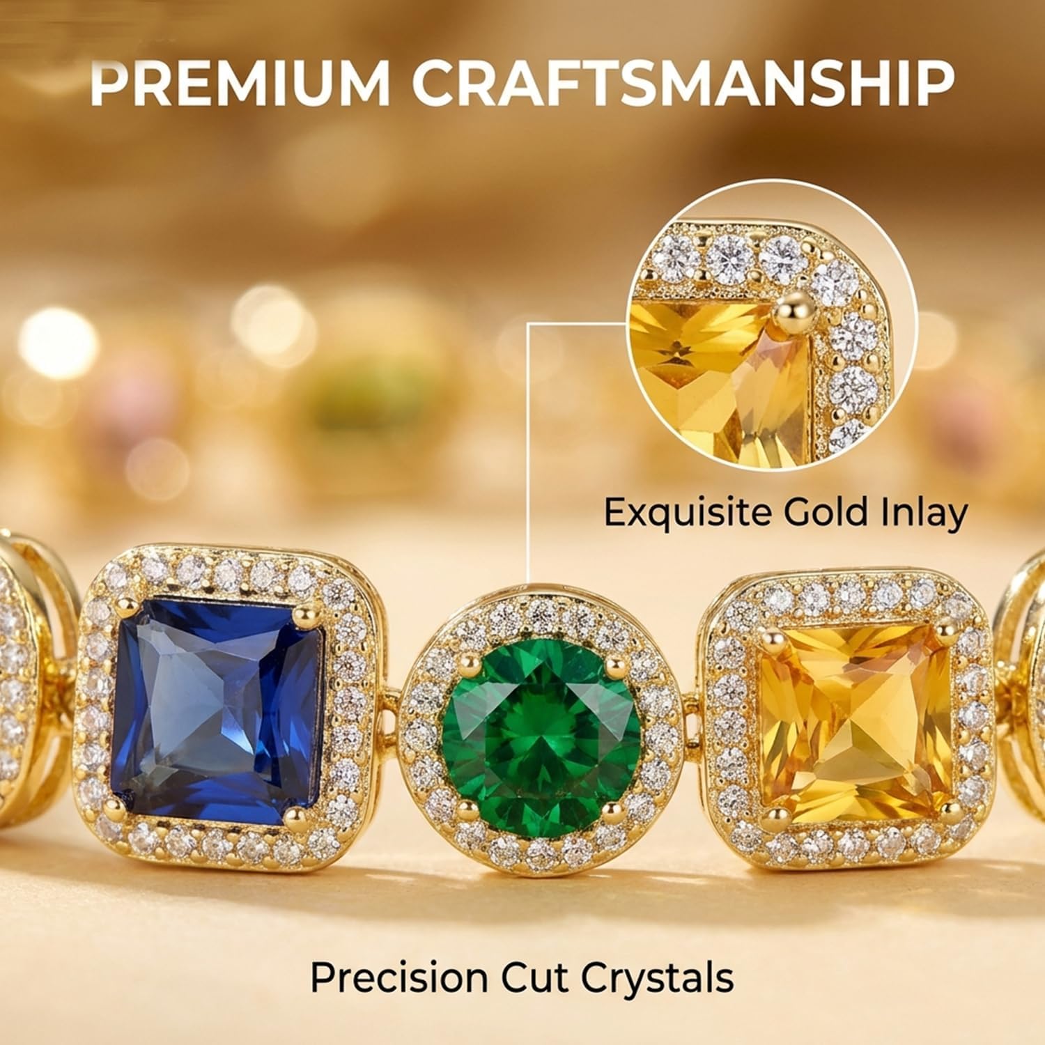 Tennis Necklace for Men Women,Color Diamond Choker with Cubic Zirconia,Vintage Chain Necklace,Crystal Statement Chokers,Colorful Necklaces Jewelry for Chrismas,Birthday,Anniversary,Valentine' Day Father's Day Wedding