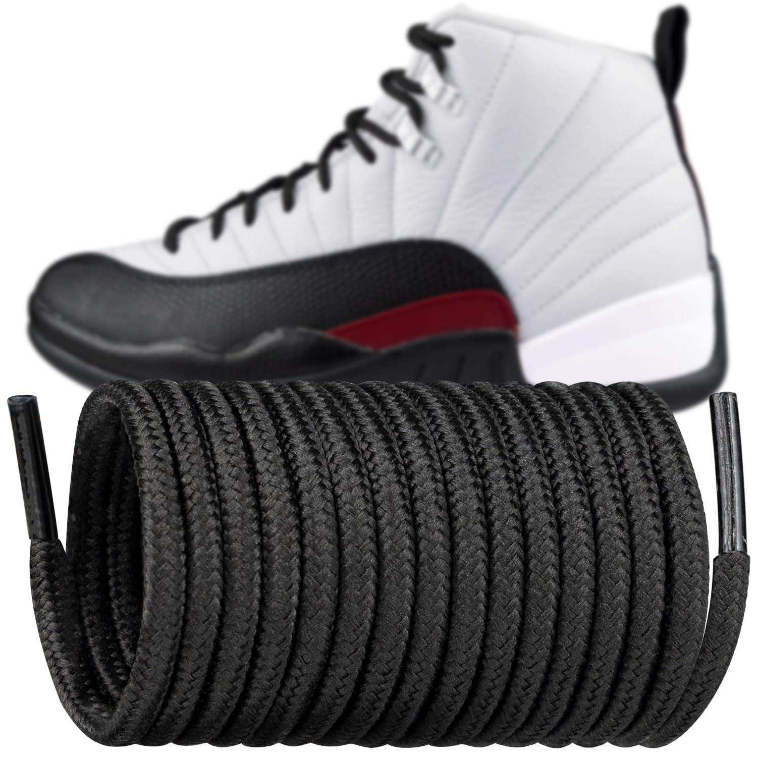 Endoto Shoe Laces for Air Jordan 12, Round Shoelaces Replacement for Sneaker Men Women Shoes