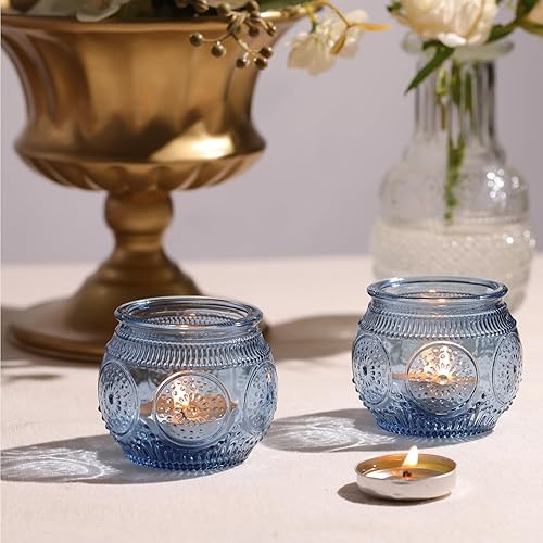 Miniatura 37 de 12 portavelas votivas doradas, portavelas de té dorado para centros de mesa, portavelas de té para bodas, despedidas de soltera, aniversario