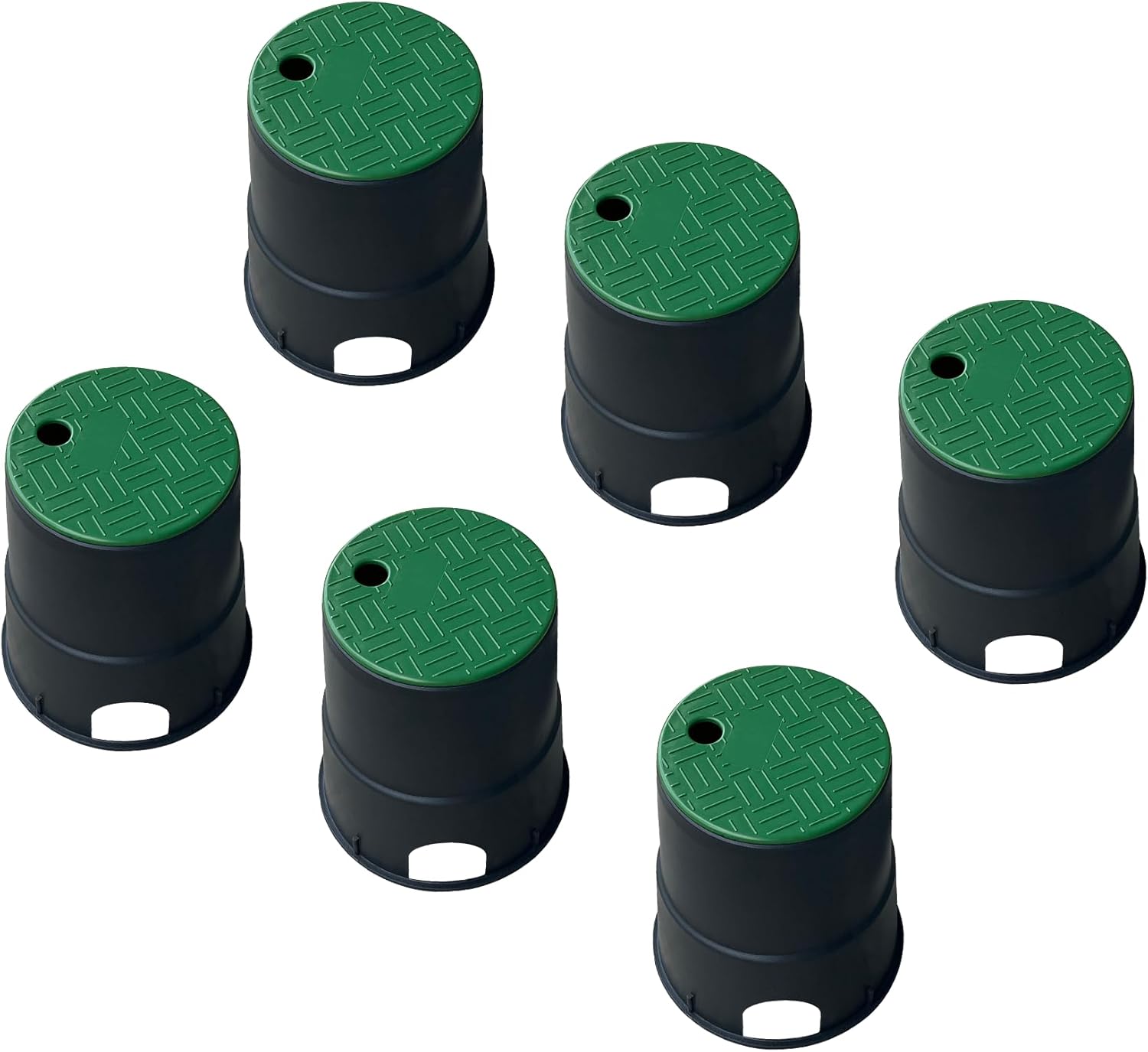 Natotela Durable PP Valve Box6 Pcs Anti Slip 6 in Sprinkler Valve Boxes,Plastic