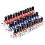 BTremary 3 Packs Clear Nail Polish Organizer Holder Shelf Rack, Acrylic Display Stand For Sunglasses Paint Essential Oils, Makeup Holder, Nail Poliahes Storage to 36 Bottles (Fit 1-2oz Bottles)