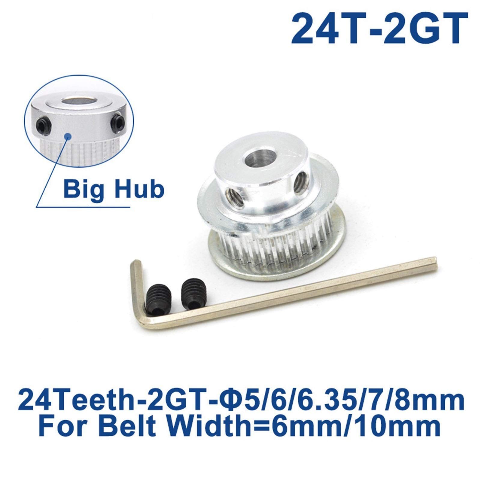 Xianglaa-Poulie De Distribution GT2 Poulie De Chronométrage 2GT 30 Dents Dents Bore 5/6 / 6.35 / 8mm Roues Synchrones Largeur 6 / 10mm Ceinture, Pièces D'imprimante 3D Production De Précision