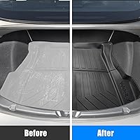 Vista 2 de Alfombrilla para Maletero para Model3 2017-2023, MERXENG Protector de Maletero de Coche para Todo Clima Alfombrilla de Área de Carga Trasera