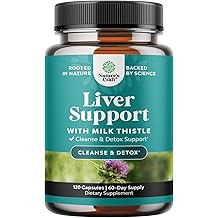 Natures Craft Liver Cleanse Detox &amp; Repair 120 Capsules - Herbal Liver Support Milk Thistle Supplement - Silymarin Milk Thistle Supplements with Dandelion Root, Choline, Beetroot &amp; Artichoke Extract