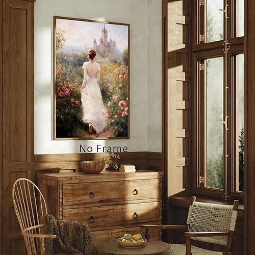 Miniatura 4 de Arte de pared de mujer vintage, cuadro de retrato de mujer, arte de pared de castillo, arte de pared victoriana, lienzo de dama victoriana, pintura