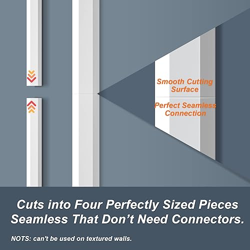 Miniatura 3 de Cubierta de cable de 62.8 pulgadas, cubierta de alambre beige para pared, kit de pared para cubrir cables pintables, ocultadores de cables para TV