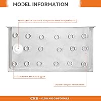 Vista 4 de CKB Base de ducha de 60 pulgadas de largo x 30 pulgadas de ancho, bandeja de ducha de un solo umbral con drenaje izquierdo, materiales acrílicos