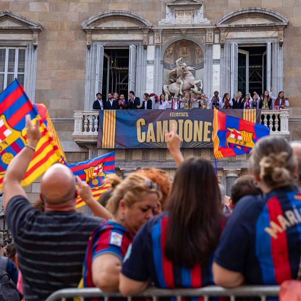 Bufanda, Bandera Gorro Oficiales de Equipos de Fútbol, Equipación Oficial Fútbol, Regalo de Equipo de Equipación (FR/ES, Letras, Talla única, Bufanda, Barcelona)