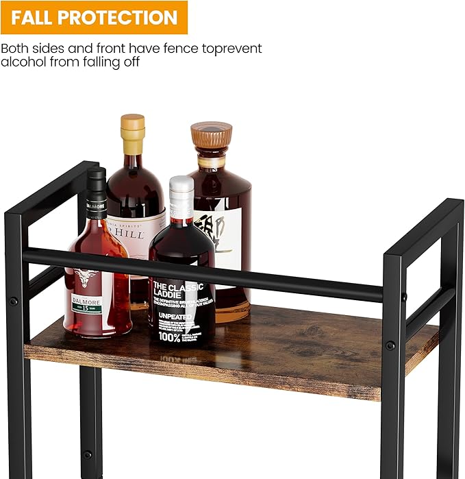 Estante para Vinos Homeiju 5 Niveles, 60 Botellas, Montaje en Pared, Marrón Rústico miniatura 7