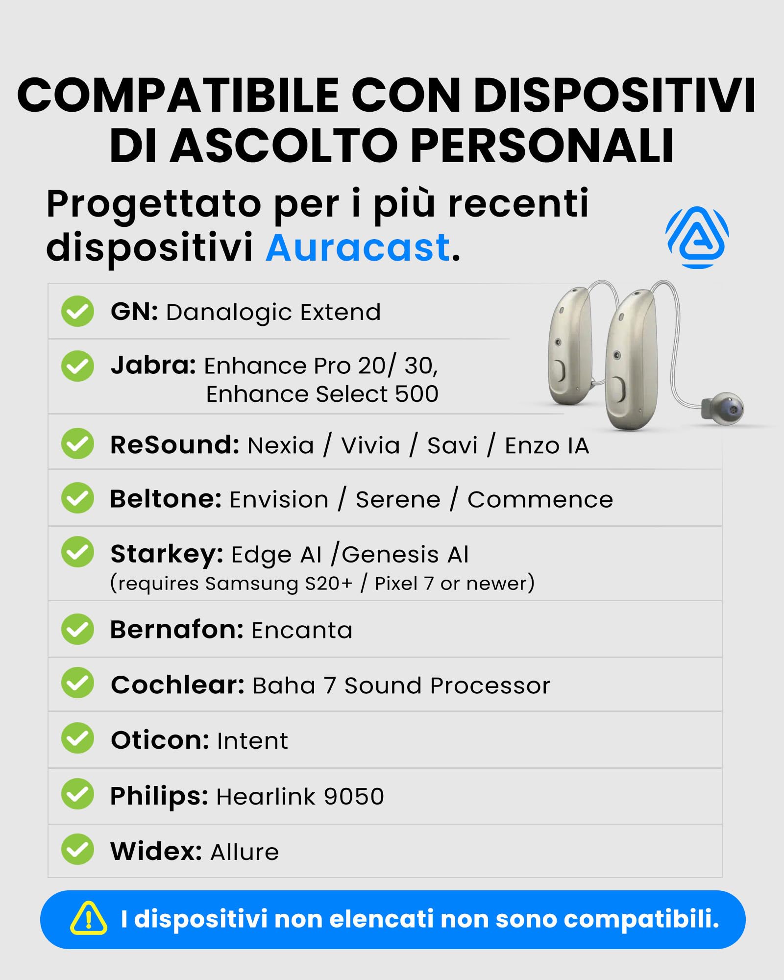 Avantree Audikast 4HA – Trasmettitore e streamer TV Auracast per dispositivi audio Auracast selezionati, ascolto TV personale al proprio volume, ottico e AUX, pronto per il futuro e aggiornabile
