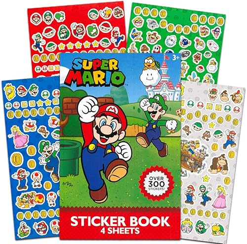 Miniatura 2 de Paquete de calcomanías para fiestas de Nintendo Super Mario ~ Más de 600 calcomanías