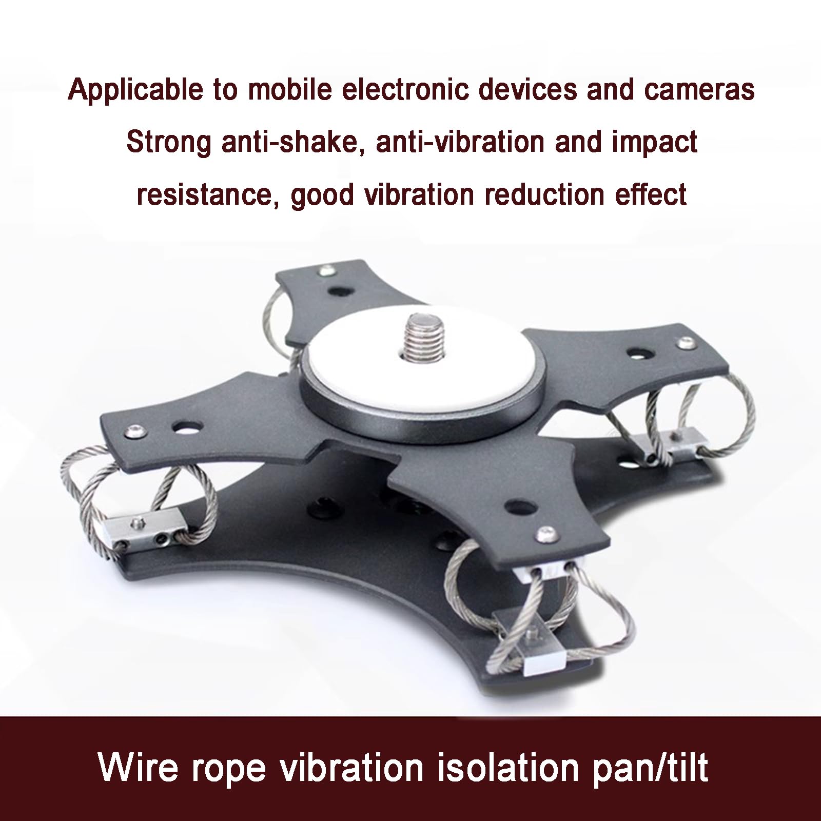 Uchwyt z drutu izolującego wibracje, ręczny stabilizator gimbal, izolator kablowy z drutem ze stali nierdzewnej, nośność do 8,8 kg, do 3-osiowych kamer i gimbali
