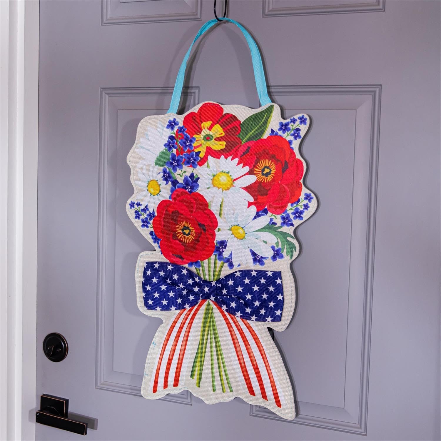 Daisy Bow Bouquet Double Sided Door Decor