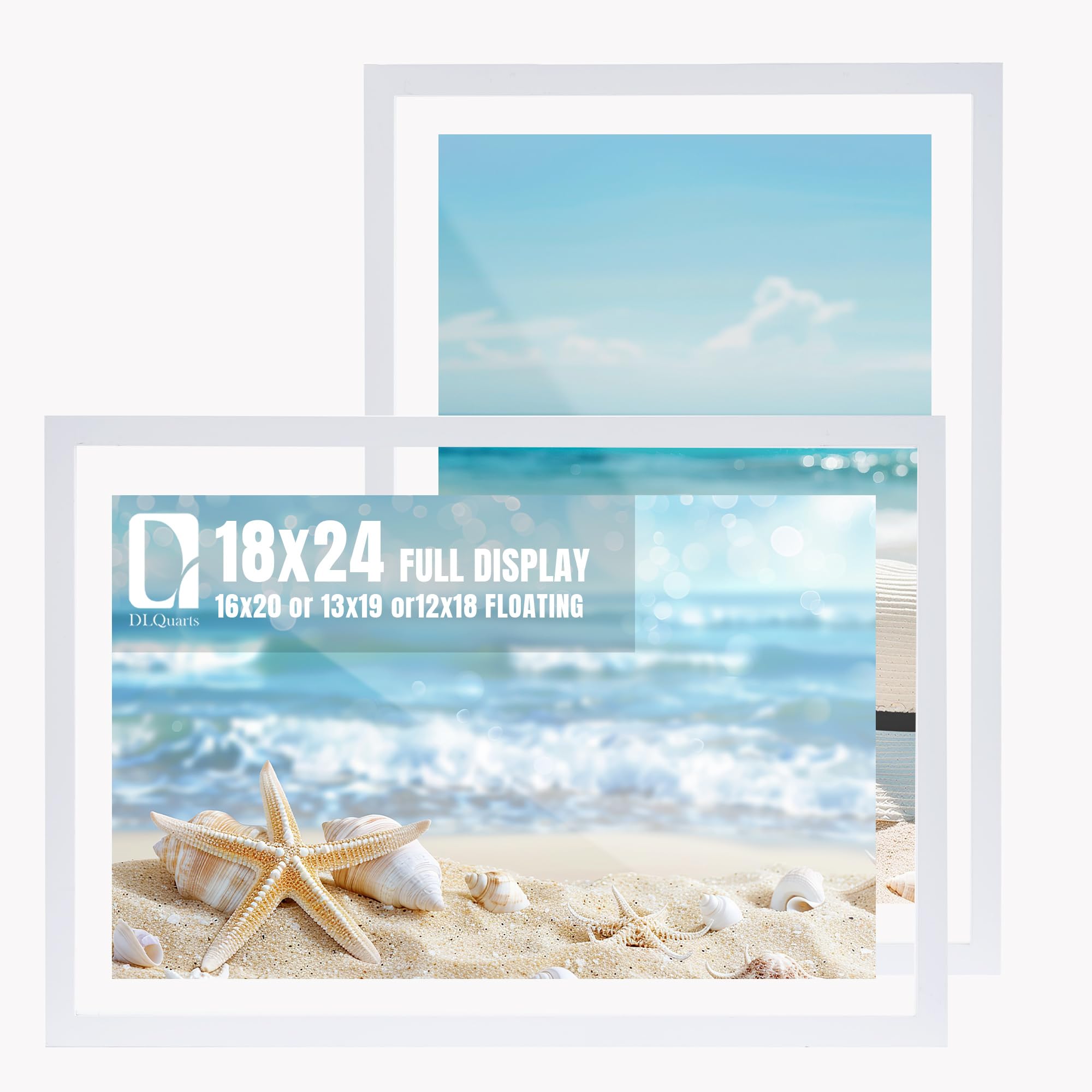 DLQuarts 18x24 Floating Picture Frame 2-Pack