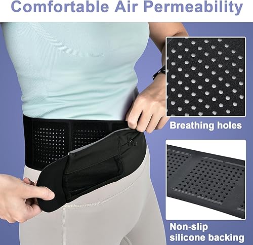 Miniatura 6 de Cinturón de bomba de insulina con bolsas de malla de fácil visión, soporte de bomba de insulina transpirable con banda de cintura ajustable, sin