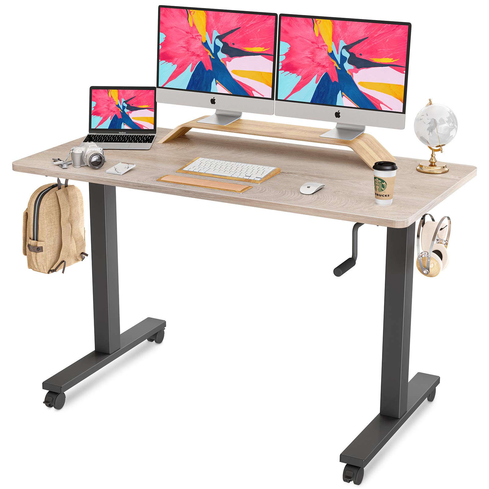 Buy FEZIBO Crank Adjustable Height Standing Desk, 55 x 24 Inches Manual