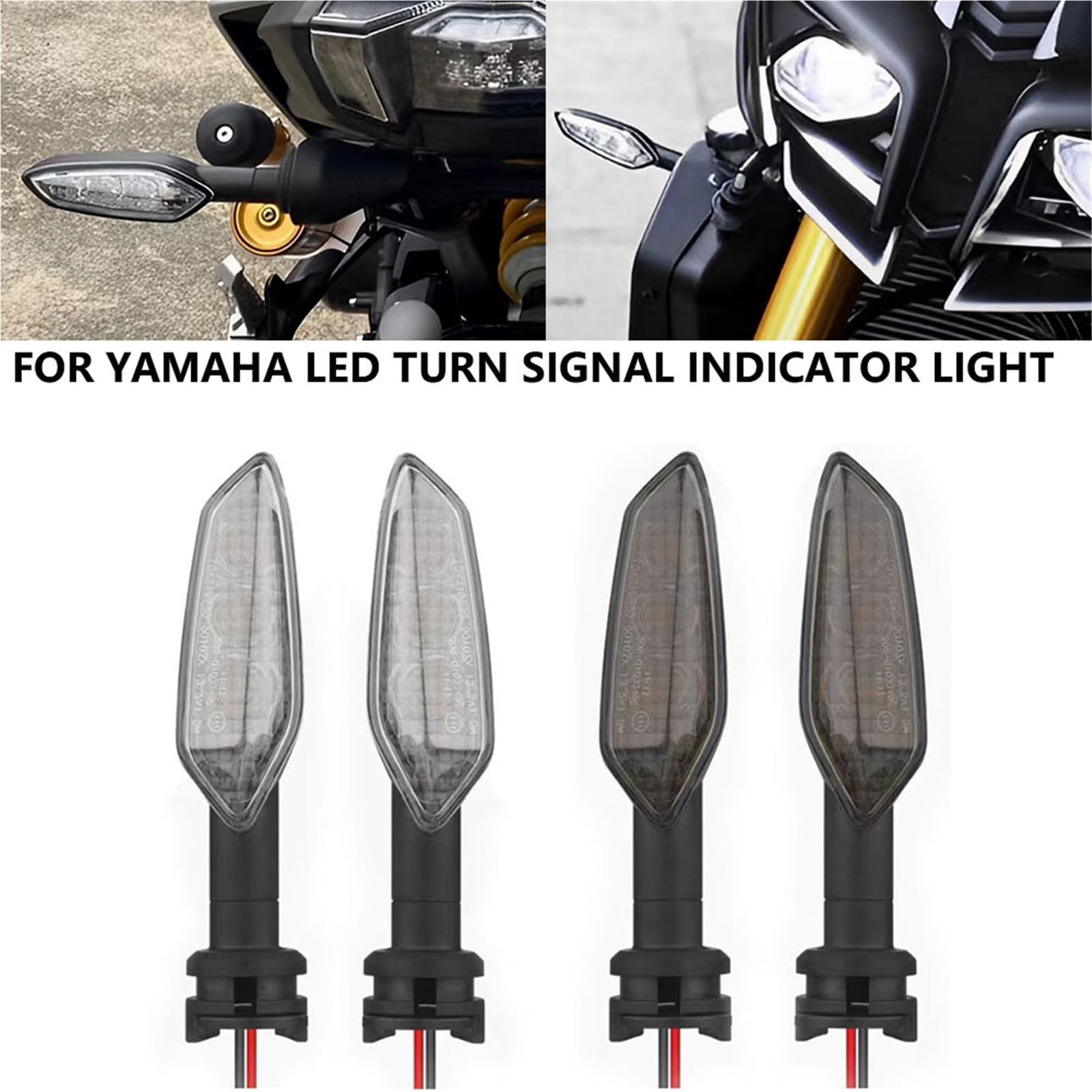 Kierunkowskaz LED motocyklowy kierunkowskaz lampa pasuje do YAMAHA MT07 MT09 MT-07 MT-09 TRACER FZ-09 akcesoria(4pcs Clear)