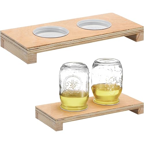 Rtteri 1 Pack Wooden Bee Feeders for Hives with 2 Lids 11 x 4.7 x 1.4 Inch Bee Honey Feeder for Beekeeping, Wood Hive Entrance Feeders for Sugar Water, Beekeeping Supplies for Hives