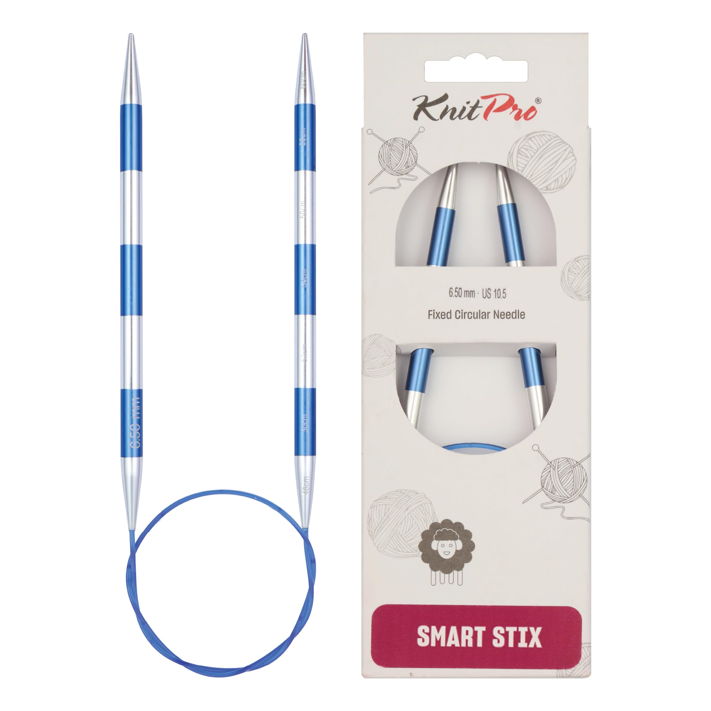 KnitPro Smartstix Fixed Circular Needles 24" (60cm) | 6.50mm